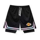 Shorts Americanos Esportivos 2 em 1 - Secagem rápida e Respirável